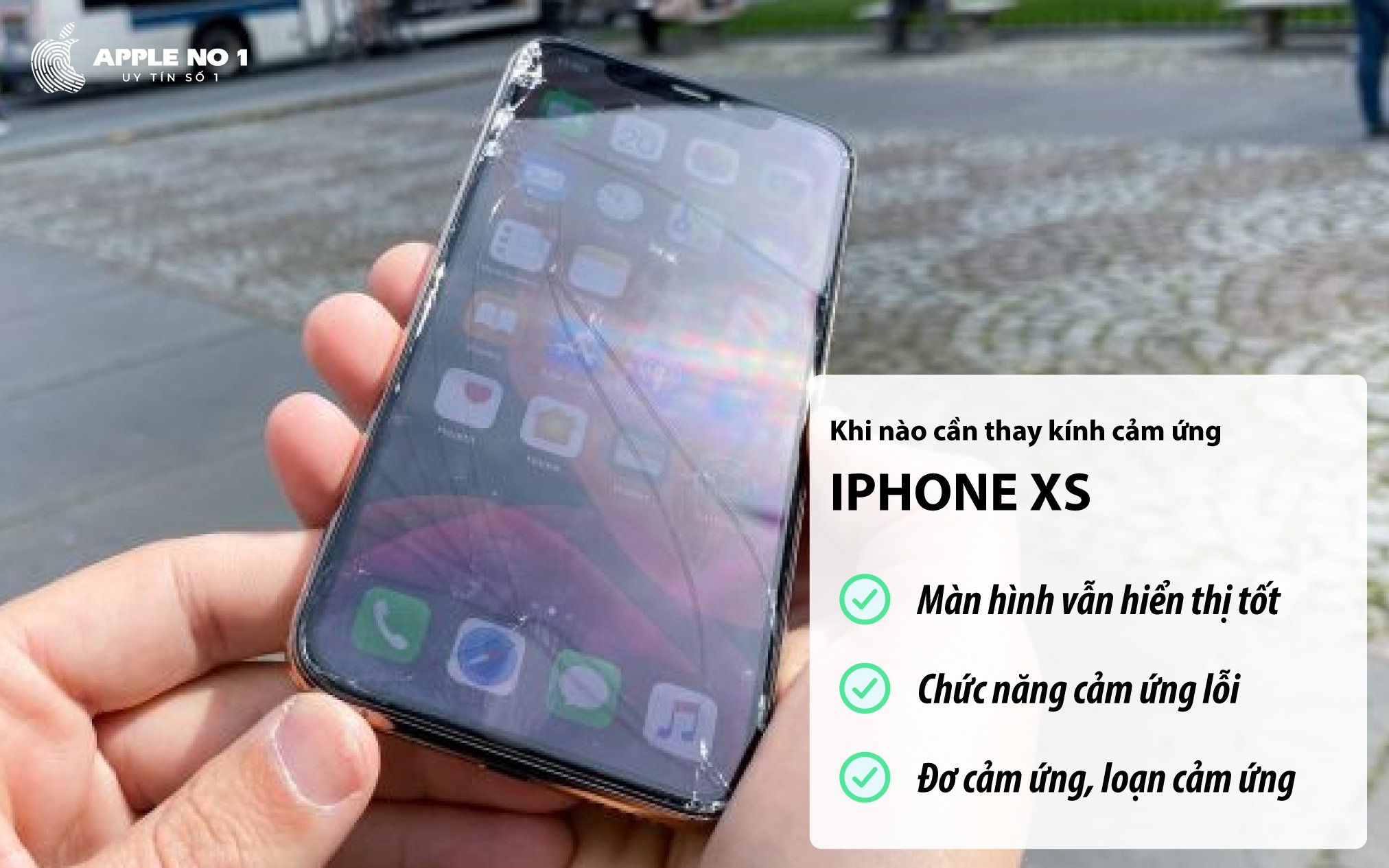 khi nao can thay kinh cam ung iphone xs?