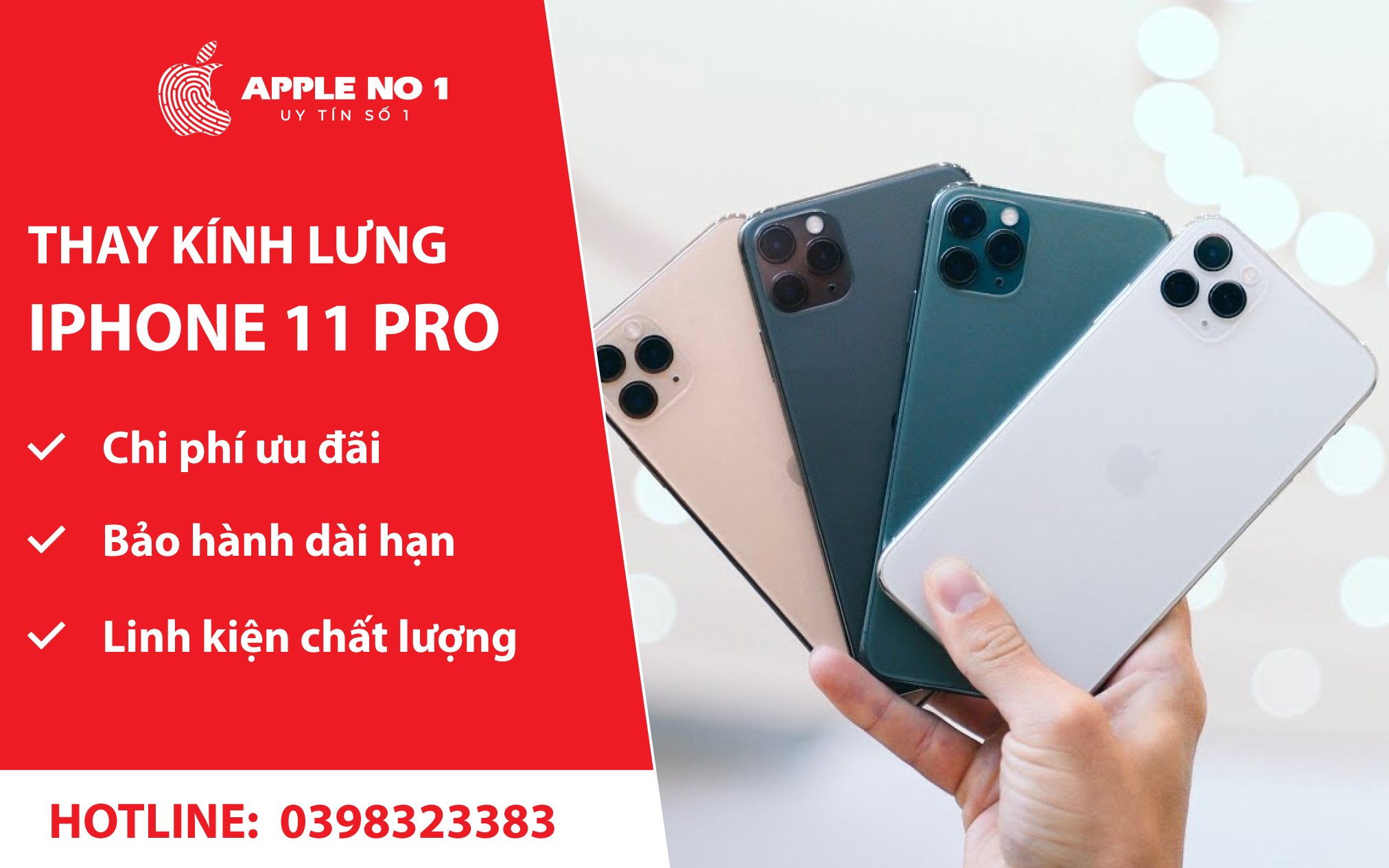 dich vu thay kinh luong iphone 11 pro chat luong cao tai apple no.1
