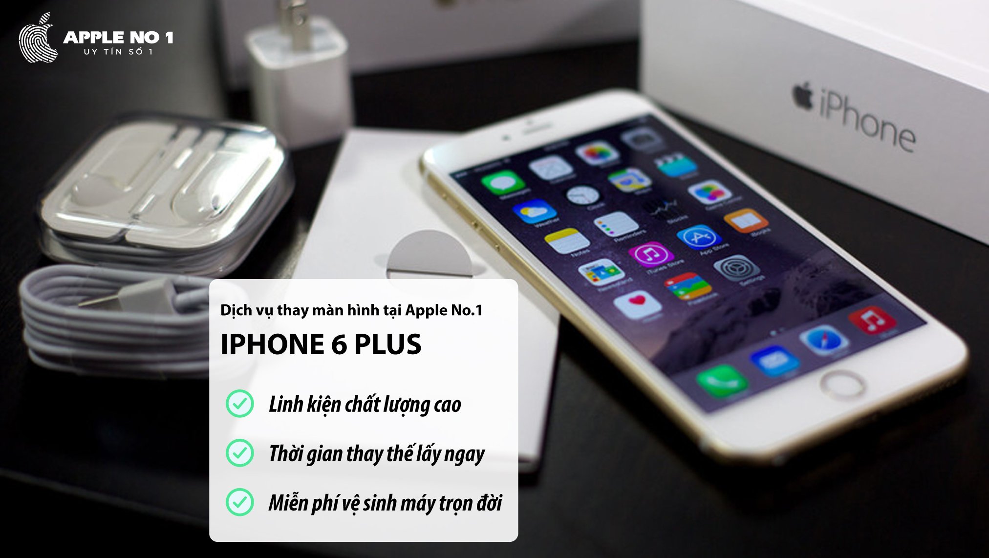 Dịch vụ thay màn hình iPhone 6 Plus tại Apple No.1